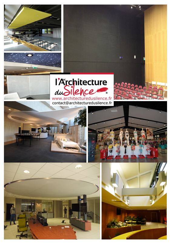 Panneaux acoustiques absorbants et modulaires pour murs et plafonds, spécialement conçus pour l’abso...
